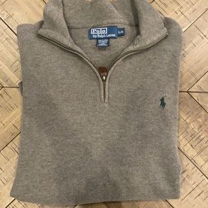 Polo half zip pull over